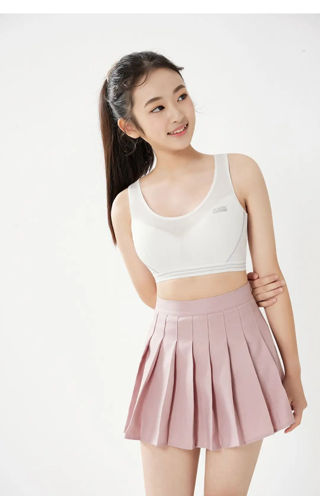 Girls bra students sports underwear girls 13 years old 15 years old high school students shock vest Cotton Development period — feature 23