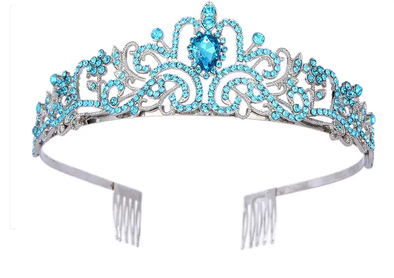 Crown Bridal Headband with Crystal Beads Rose Gold — feature 59