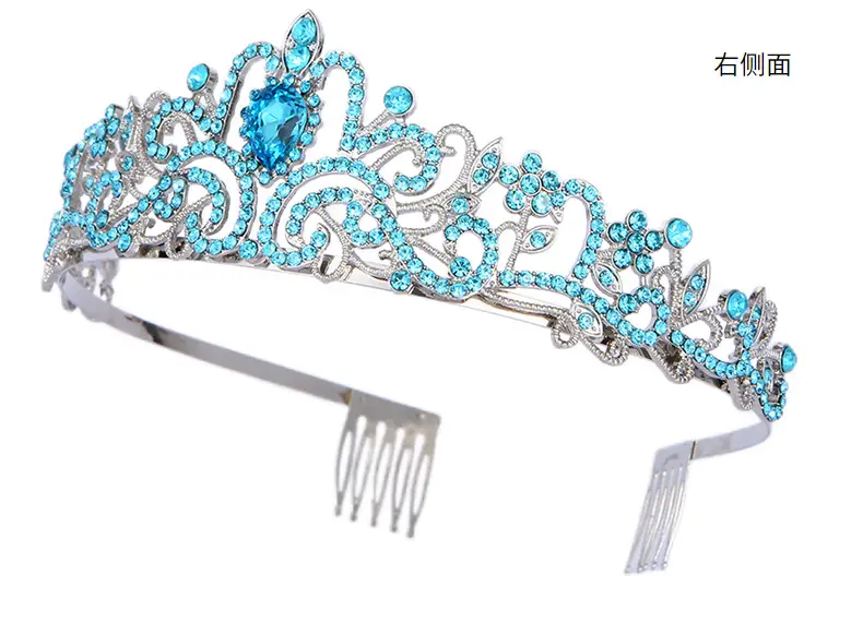 Crown Bridal Headband with Crystal Beads Rose Gold — feature 65
