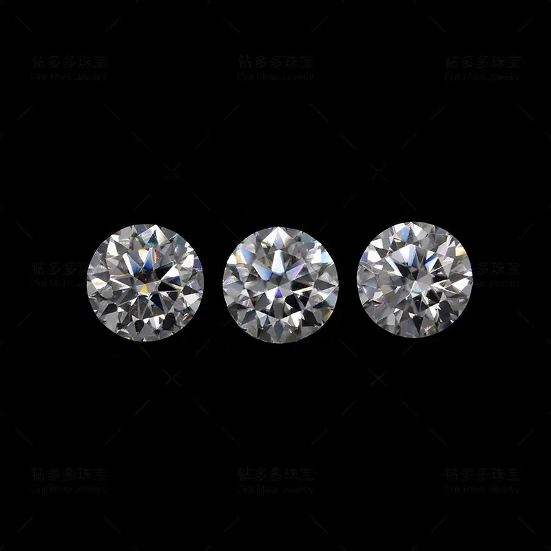 Round Moissanite Diamond 5mm Eight Hearts Arrows - Image 2