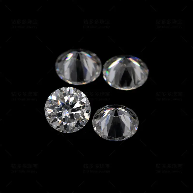 Round Moissanite Diamond 5mm Eight Hearts Arrows - Image 4