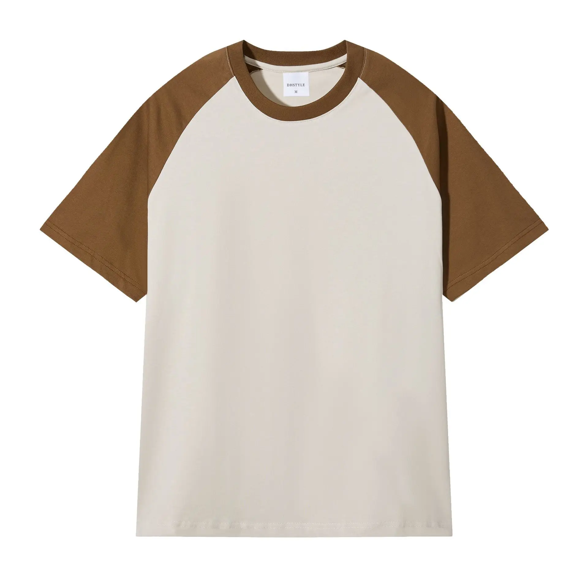 Men's Navy Blue & Cream Raglan Sleeve T-Shirt - Image 9