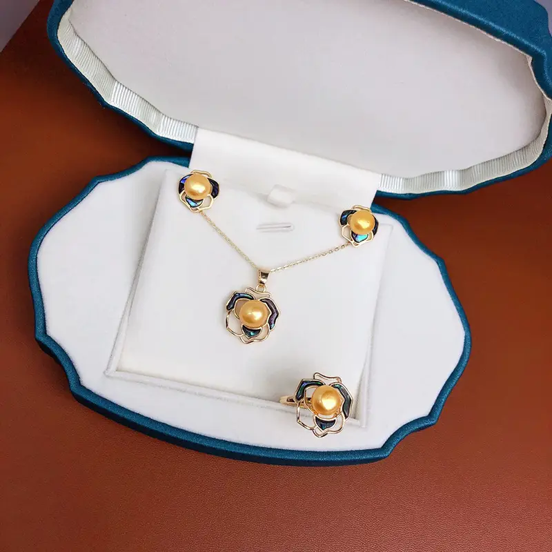 New Trendy Pearl Necklace Set with Abalone Shell - Image 2