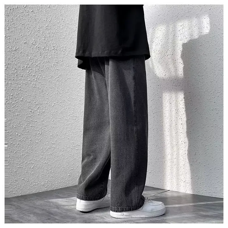 Men's Loose Wide Leg Blue Jeans Spring Casual Pants — feature 20