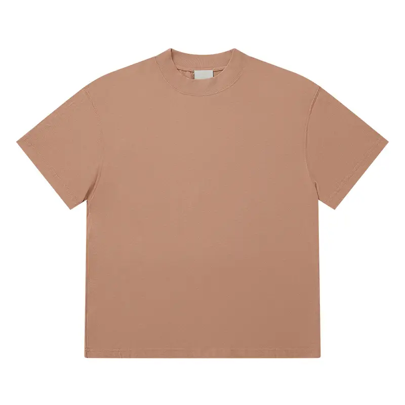 Red T-Shirt 32S Pure Cotton High Neck Loose Fit - Image 18
