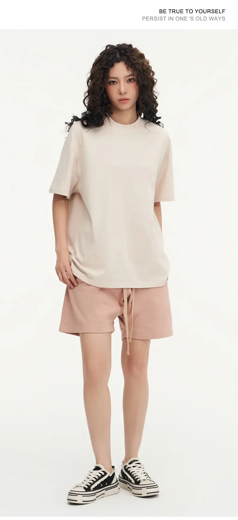Red T-Shirt 32S Pure Cotton High Neck Loose Fit — feature 12