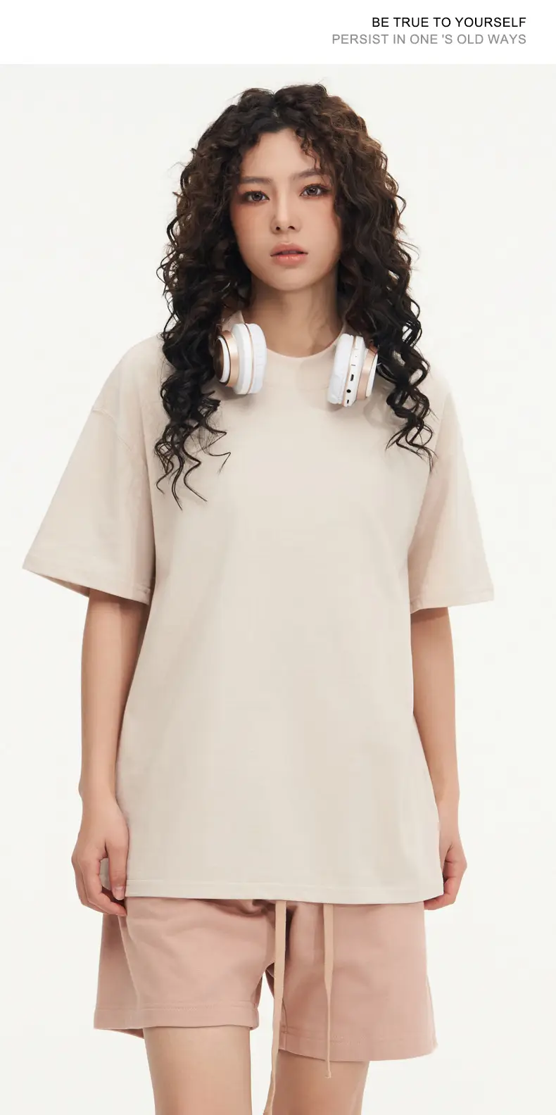 Red T-Shirt 32S Pure Cotton High Neck Loose Fit — feature 13