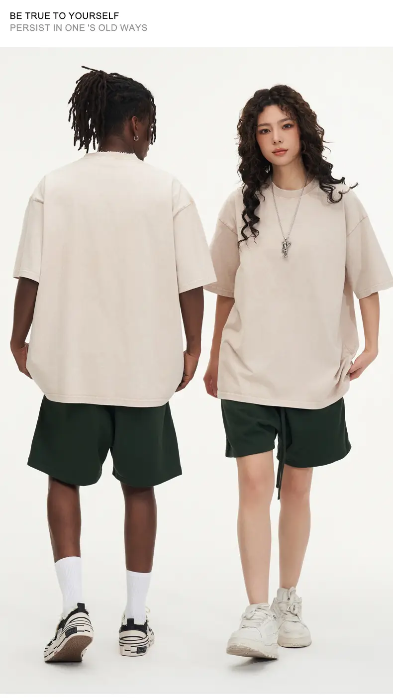 Red T-Shirt 32S Pure Cotton High Neck Loose Fit — feature 17