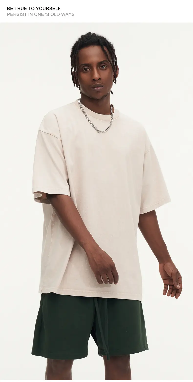 Red T-Shirt 32S Pure Cotton High Neck Loose Fit — feature 18