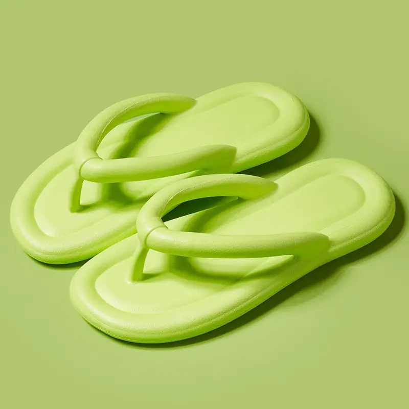 Green Casual Flip Flops for Women Girls