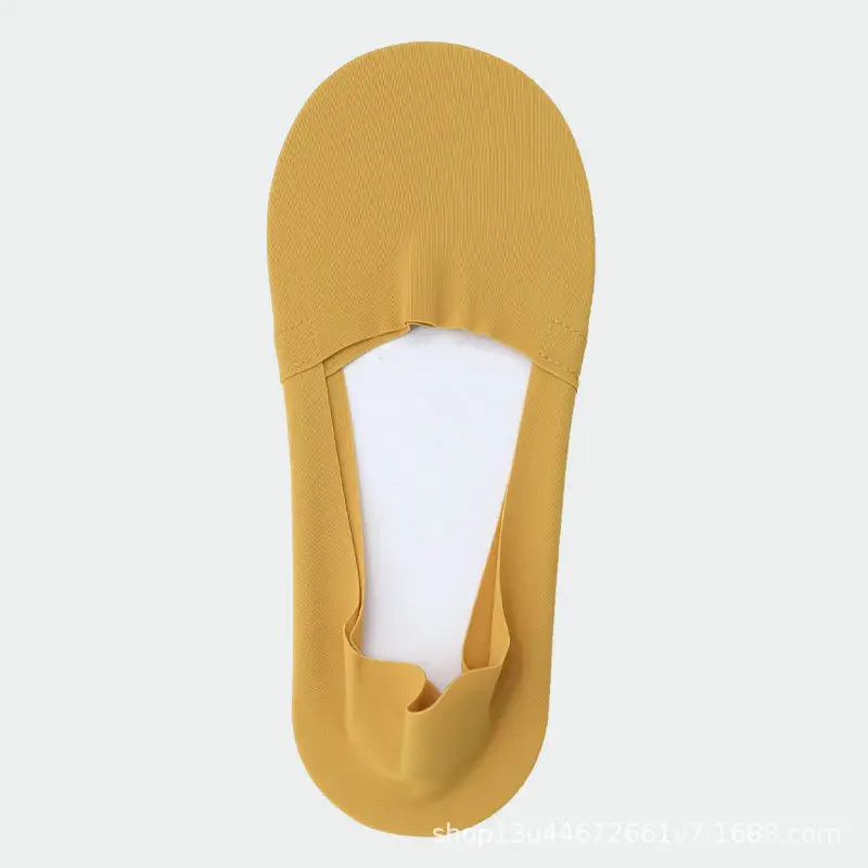 Boat socks women's summer ultra-thin invisible pure cotton bottom silicone non-slip heel shallow ice silk socks women's socks