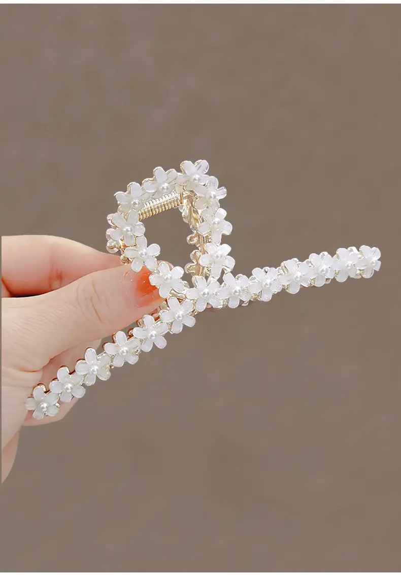 Korean Style Black Garnet Hair Clip Large Size — feature 9