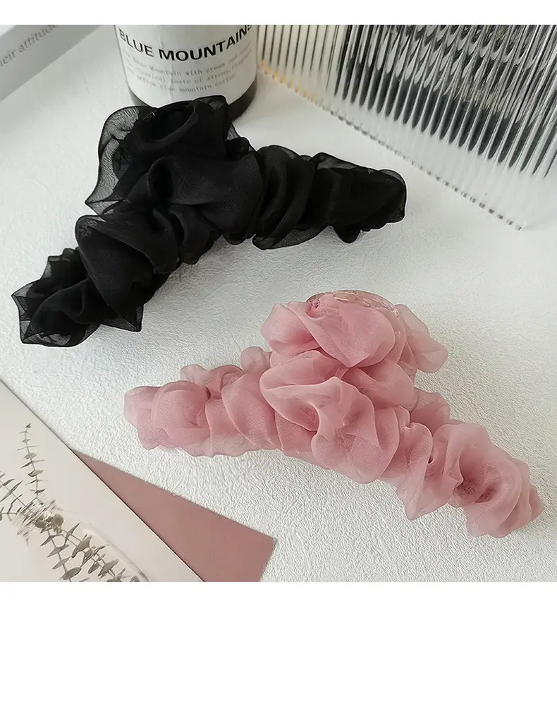 Feminine White Mesh Hair Clip for Women — feature 10