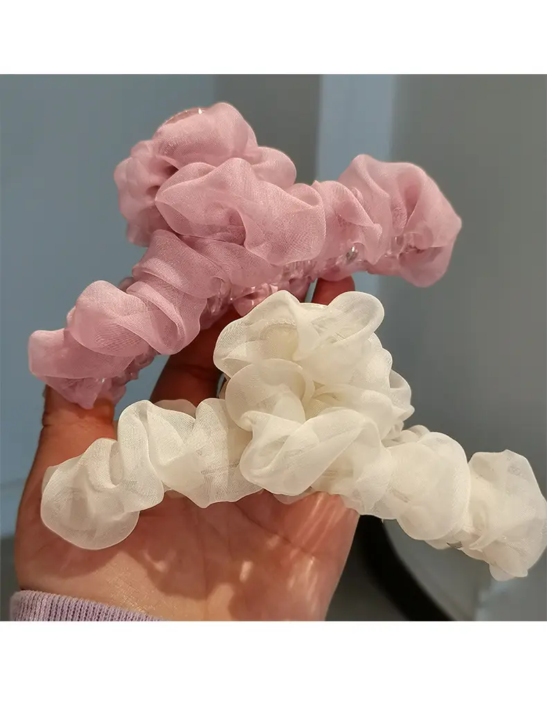 Feminine White Mesh Hair Clip for Women — feature 6
