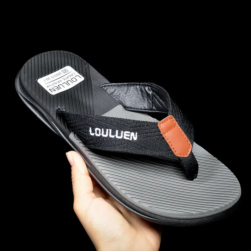 Men's Red Casual Flip Flops Non-Slip Soft Bottom