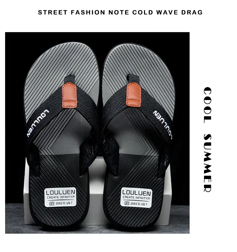 Men's Red Casual Flip Flops Non-Slip Soft Bottom — feature 15