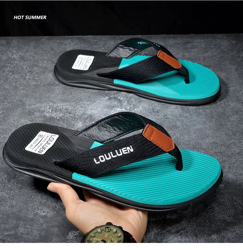 Men's Red Casual Flip Flops Non-Slip Soft Bottom — feature 5