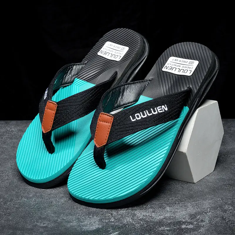 Men's Red Casual Flip Flops Non-Slip Soft Bottom