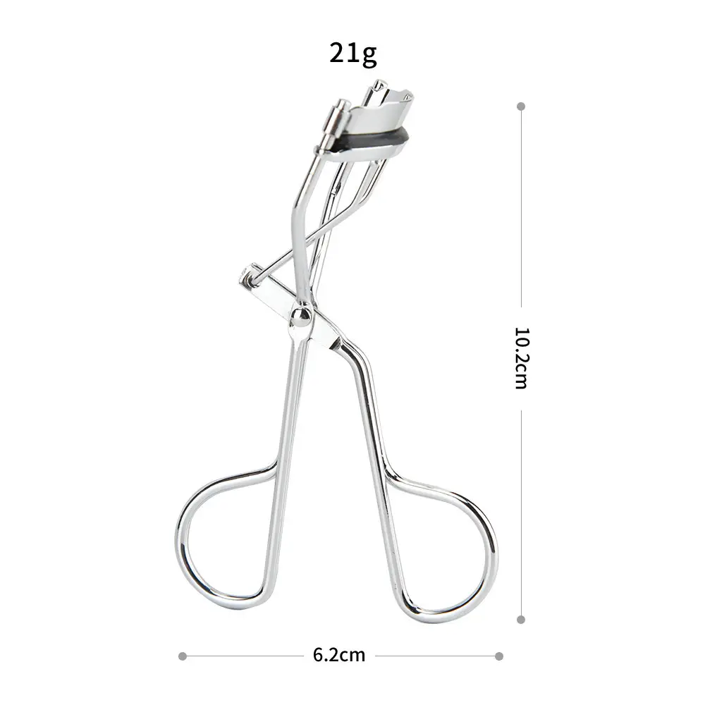 Chrome Plated False Eyelash Curler with Rubber Pad