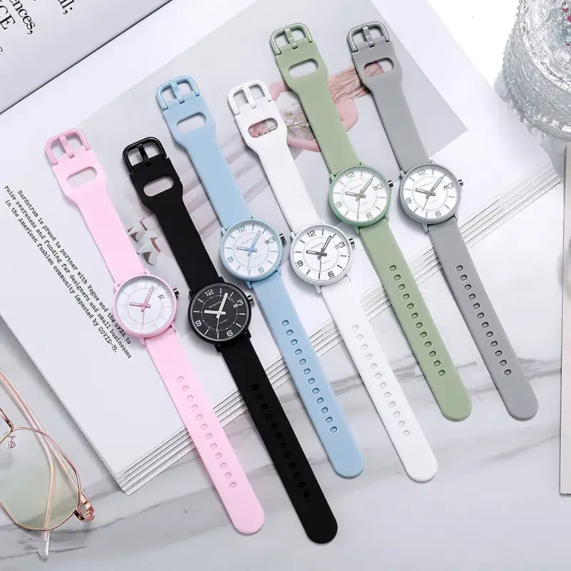 Green Silicone Student Watch with Waterproof Design - Image 7