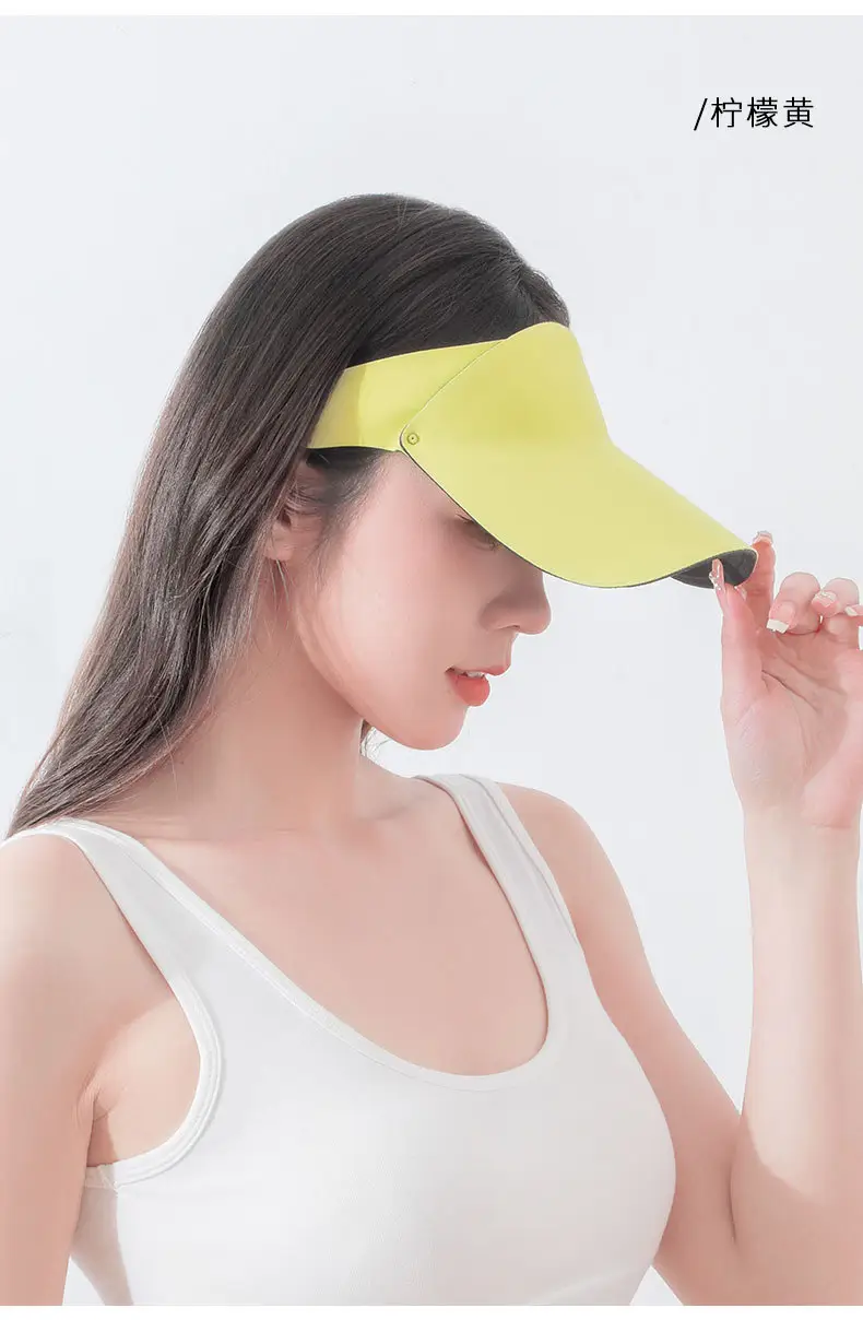 Women Yellow UV Visor Hat 47g Lightweight — feature 22