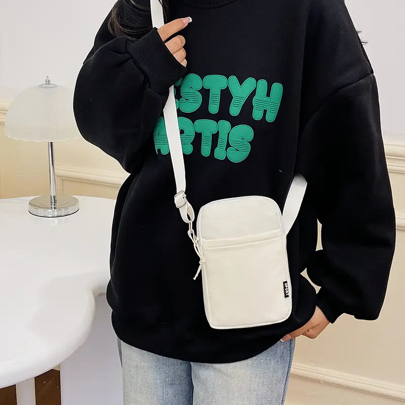 Trendy Yellow Square Mobile Phone Bag for Women - Image 12