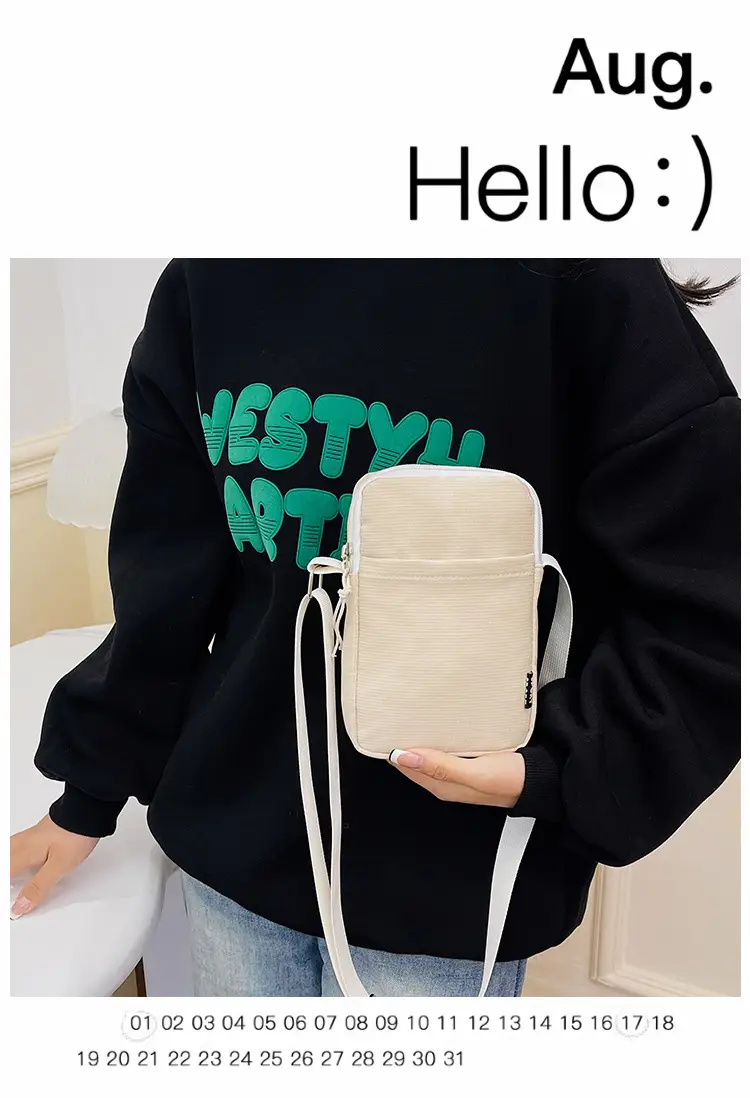 Trendy Yellow Square Mobile Phone Bag for Women — feature 3