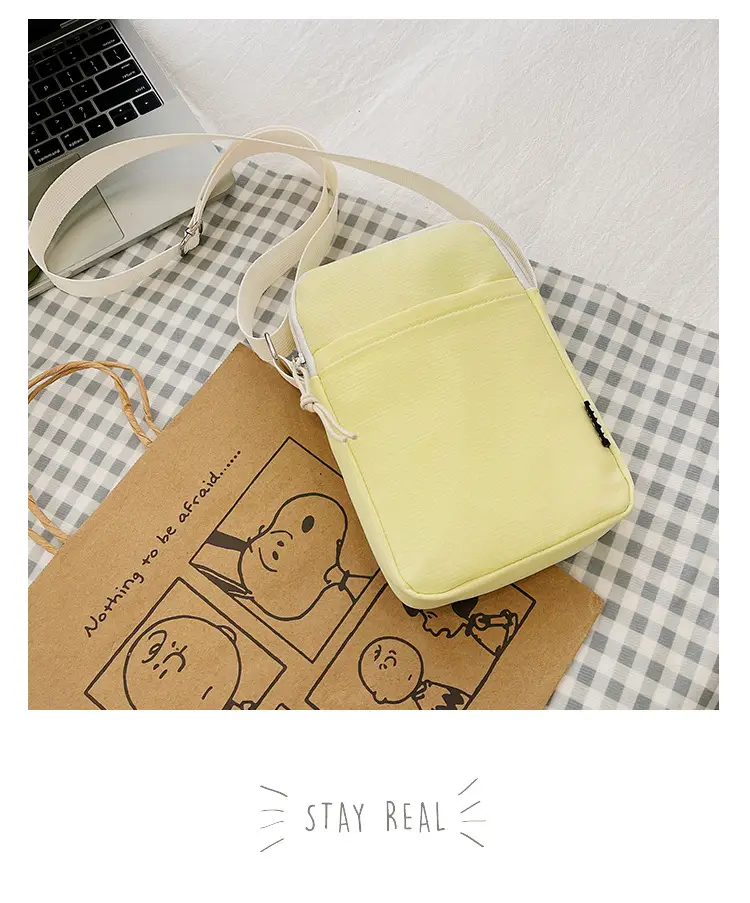 Trendy Yellow Square Mobile Phone Bag for Women — feature 43