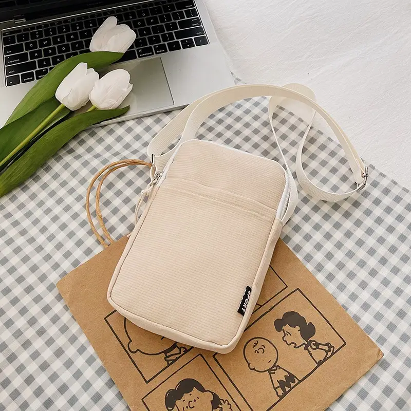 Trendy Yellow Square Mobile Phone Bag for Women - Image 2