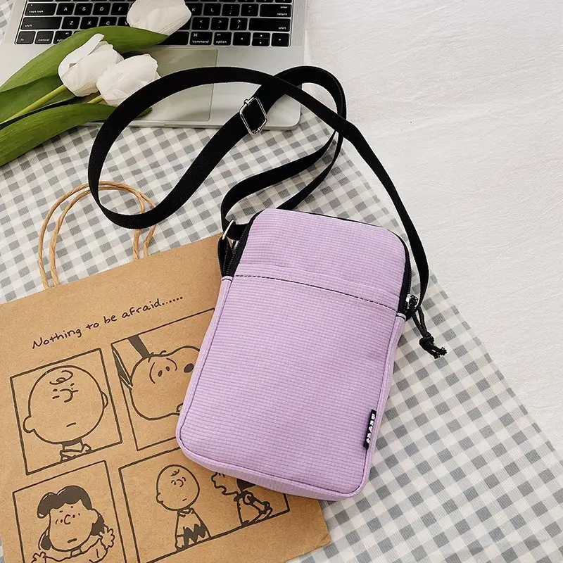 Trendy Yellow Square Mobile Phone Bag for Women - Image 4