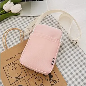 Trendy Yellow Square Mobile Phone Bag for Women - Image 5