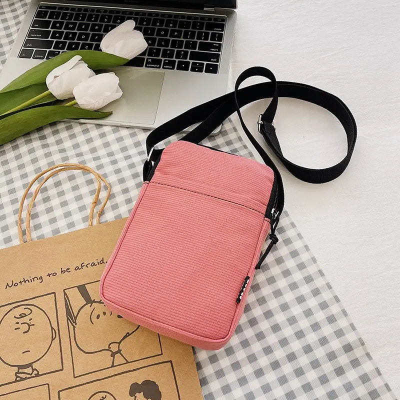 Trendy Yellow Square Mobile Phone Bag for Women - Image 6