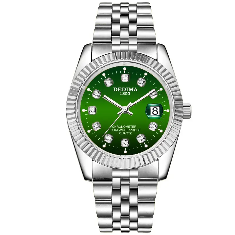 2026 Detima Men's Gold Quartz Watch Waterproof Business Stainless Steel - Image 11