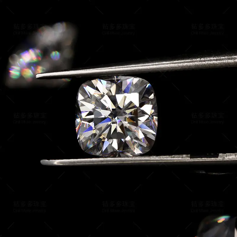 Square Cut Moissanite Gemstone 7x7mm Fat Square - Image 2