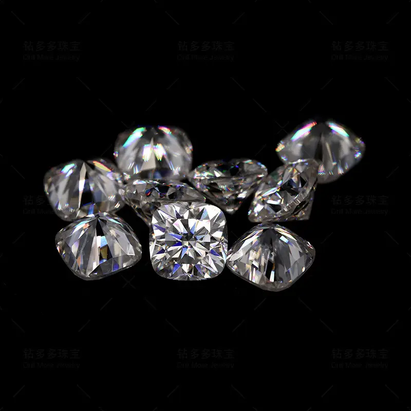 Square Cut Moissanite Gemstone 7x7mm Fat Square - Image 4