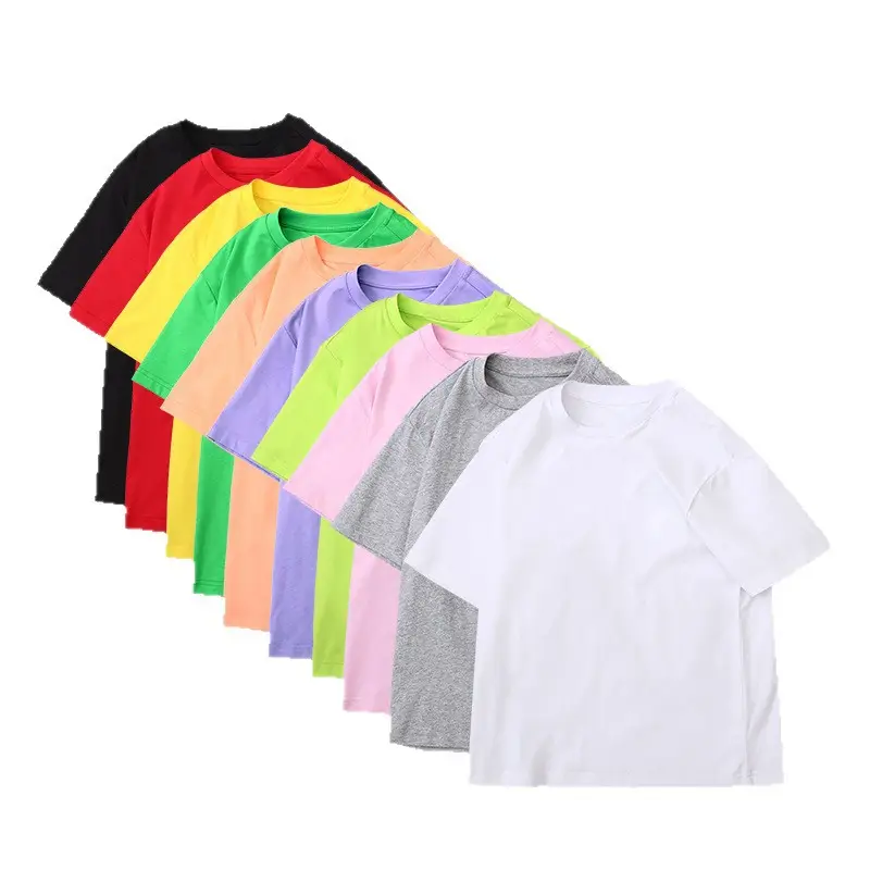 Summer Cotton T-Shirt Yellow for Boys Girls - Image 12