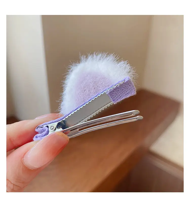 Plush Cat Ear Hair Clip Yellow Female Cat Ear Clip — feature 10