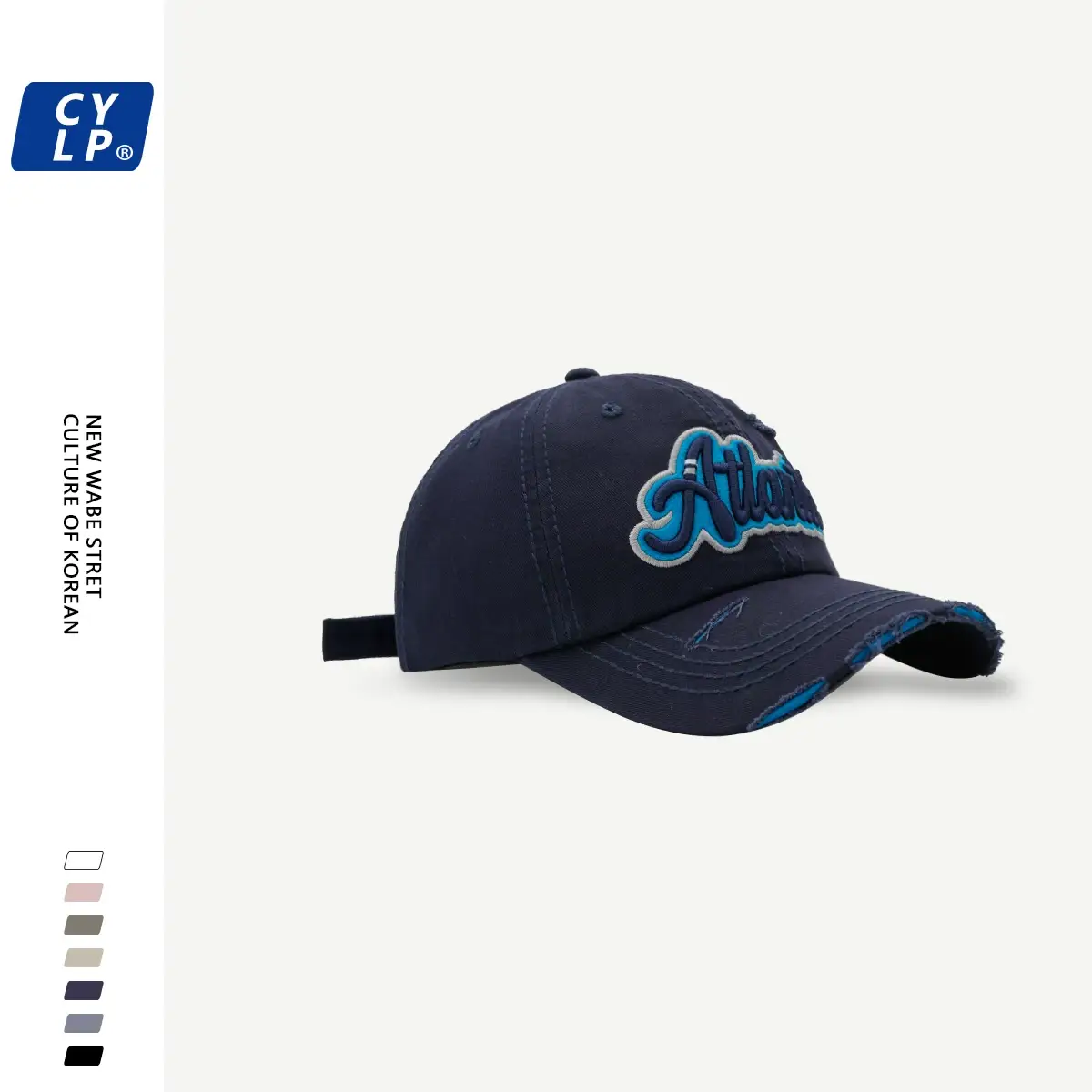 Men's Beige Korean Embroidered Baseball Cap — feature 14