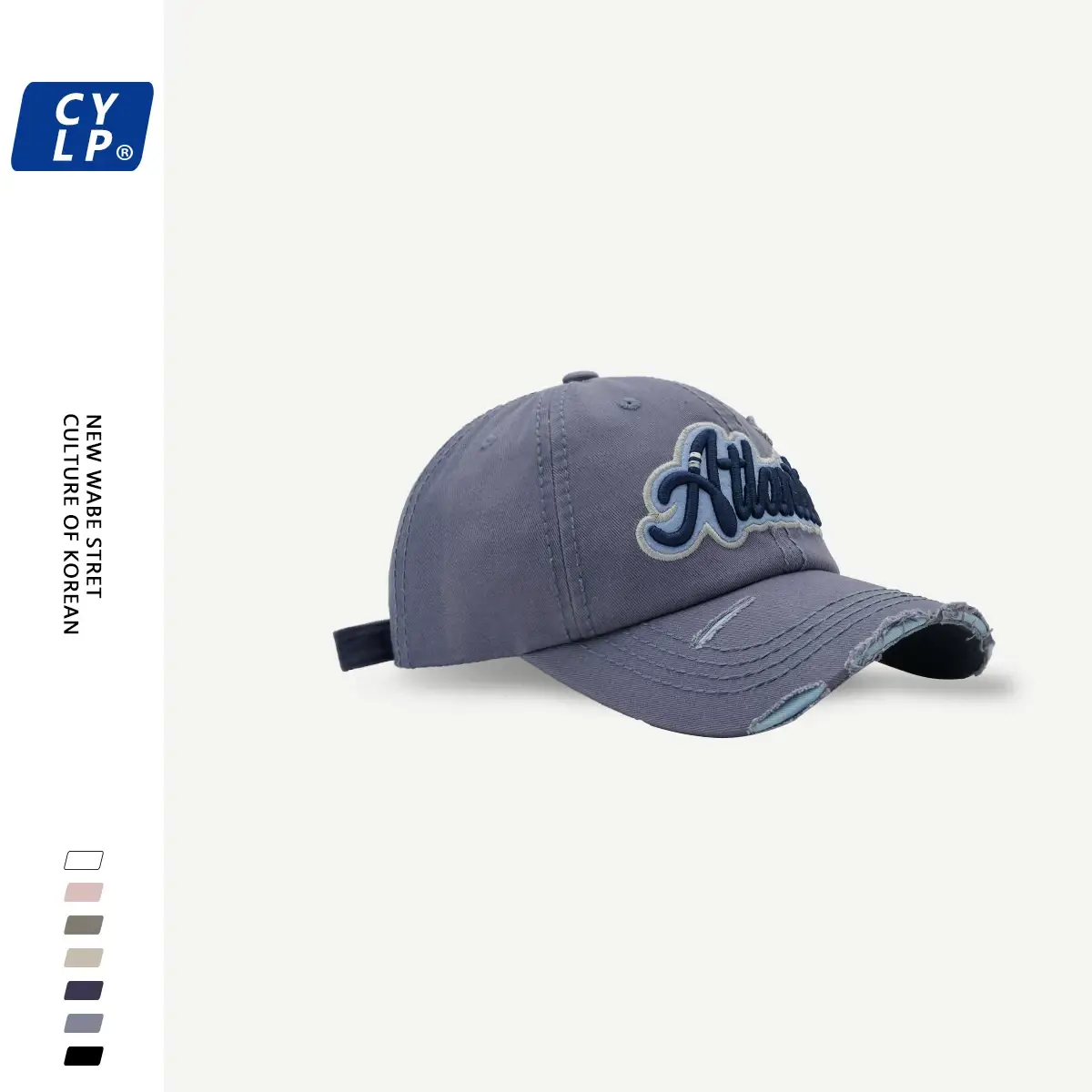 Men's Beige Korean Embroidered Baseball Cap — feature 16
