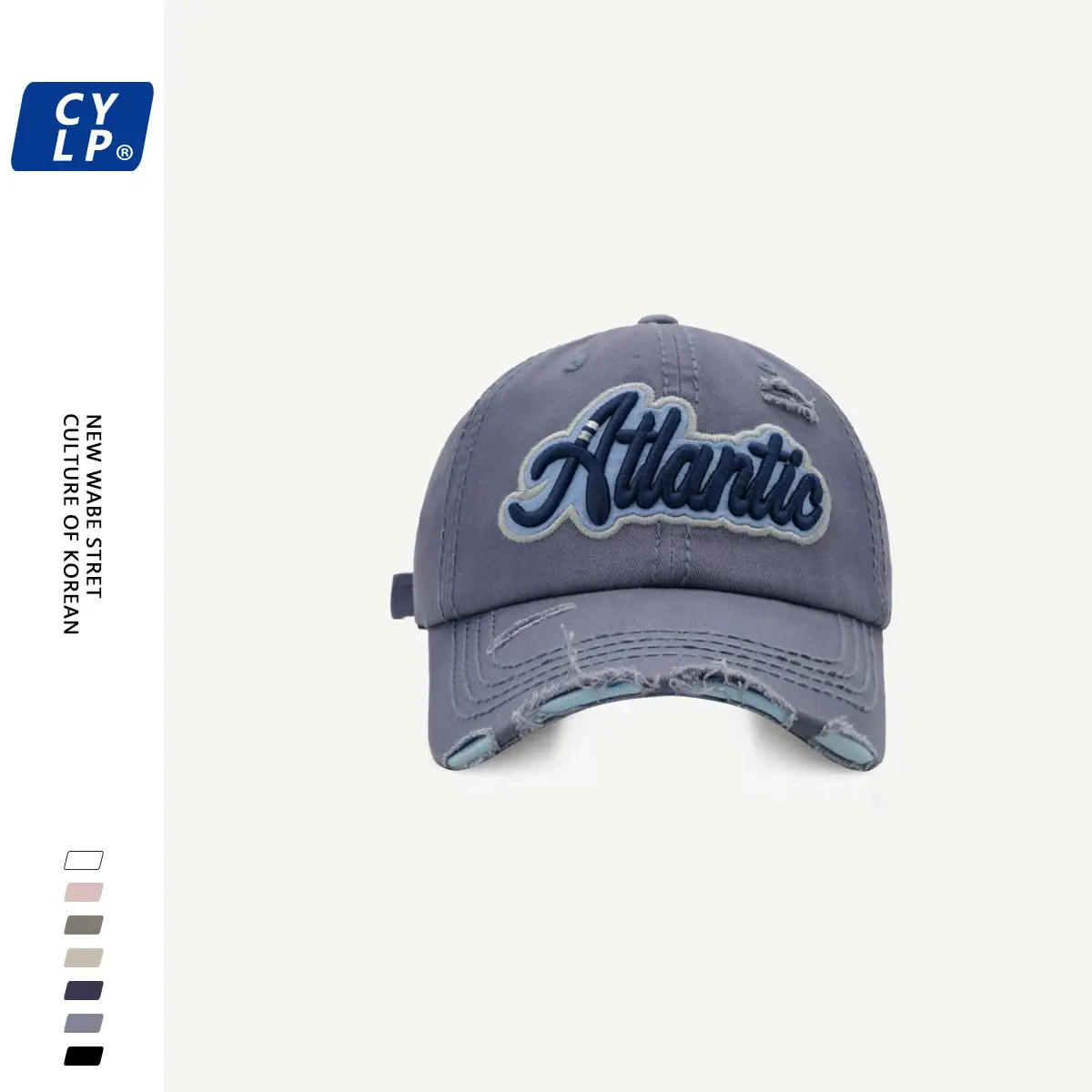 Men's Beige Korean Embroidered Baseball Cap — feature 17