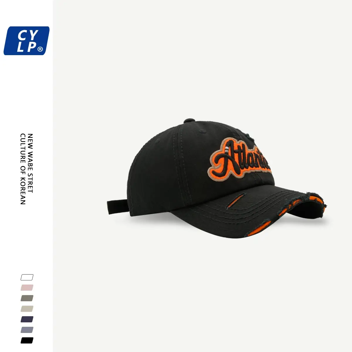 Men's Beige Korean Embroidered Baseball Cap — feature 6