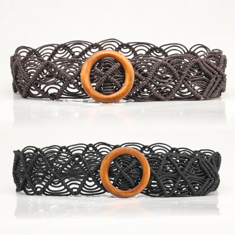 New Bohemian Hollow Woven Wax Rope Belt for Women - Image 6