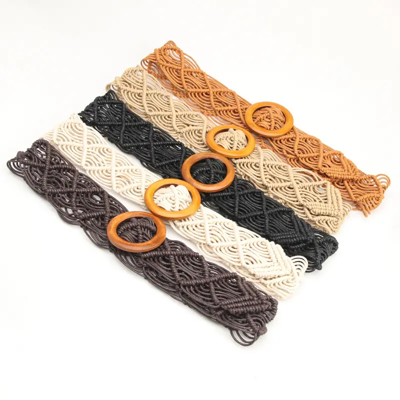 New Bohemian Hollow Woven Wax Rope Belt for Women - Image 7