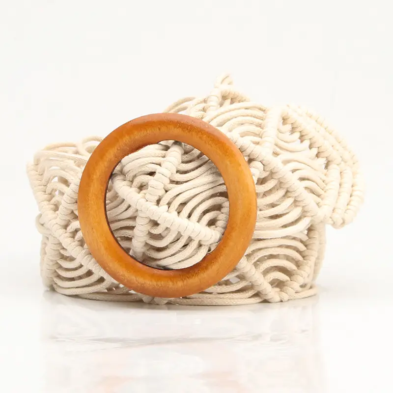 New Bohemian Hollow Woven Wax Rope Belt for Women