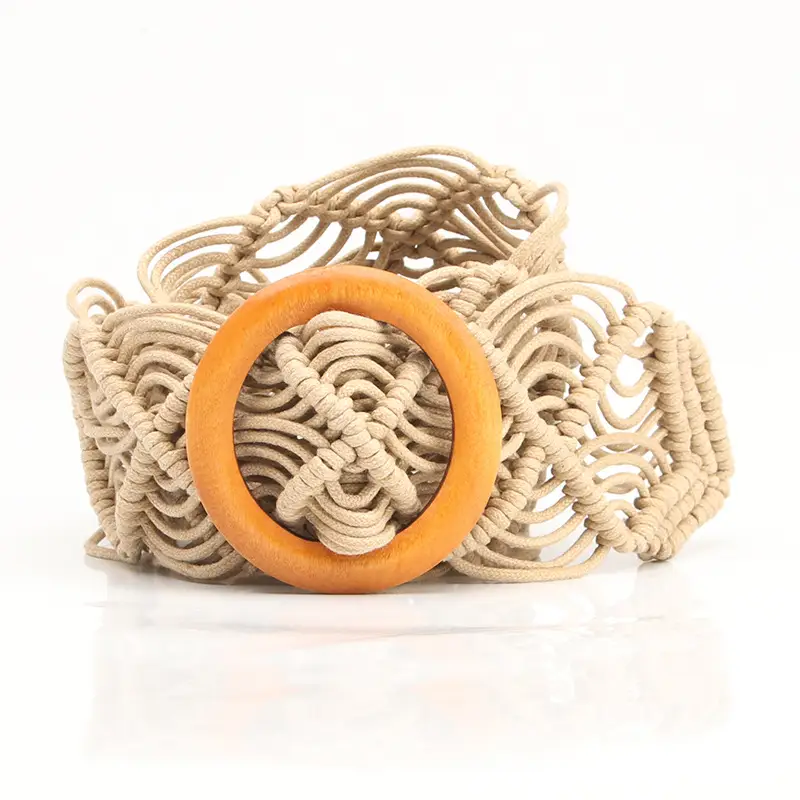 New Bohemian Hollow Woven Wax Rope Belt for Women - Image 4