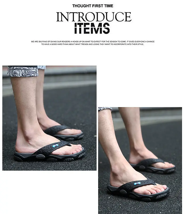 Men's Grey Beach Flats with Red Sole — feature 13