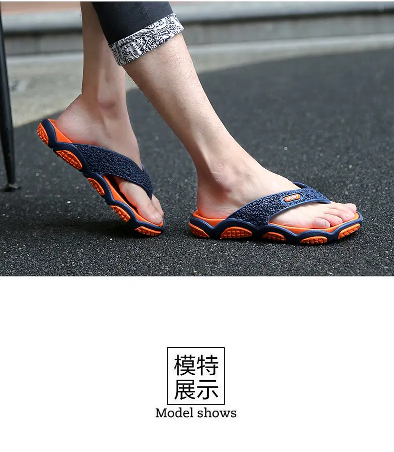Men's Grey Beach Flats with Red Sole — feature 21