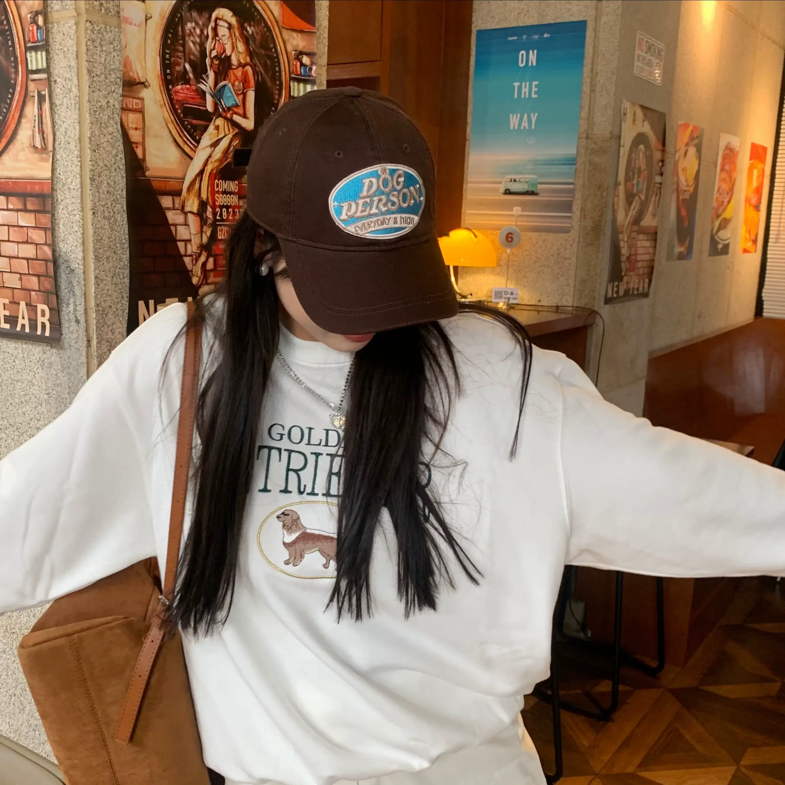 Women American Retro Embroidered Cap Baseball Cap — feature 5