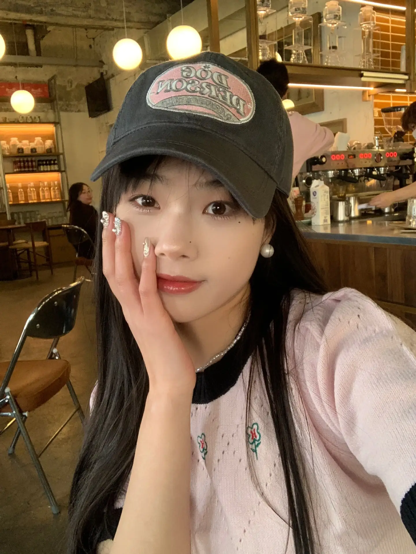 Women American Retro Embroidered Cap Baseball Cap - Image 2