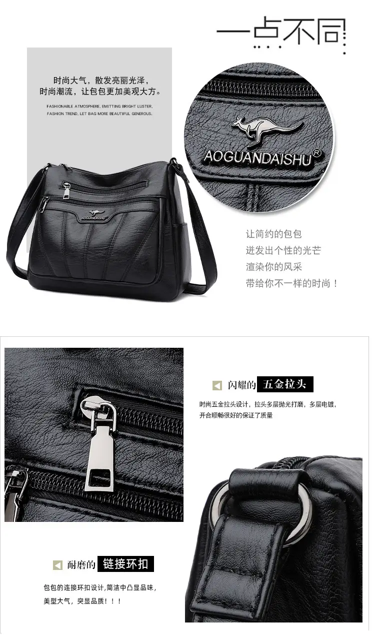 Black Embroidered Shoulder Crossbody Bag for Women 2025 — feature 10